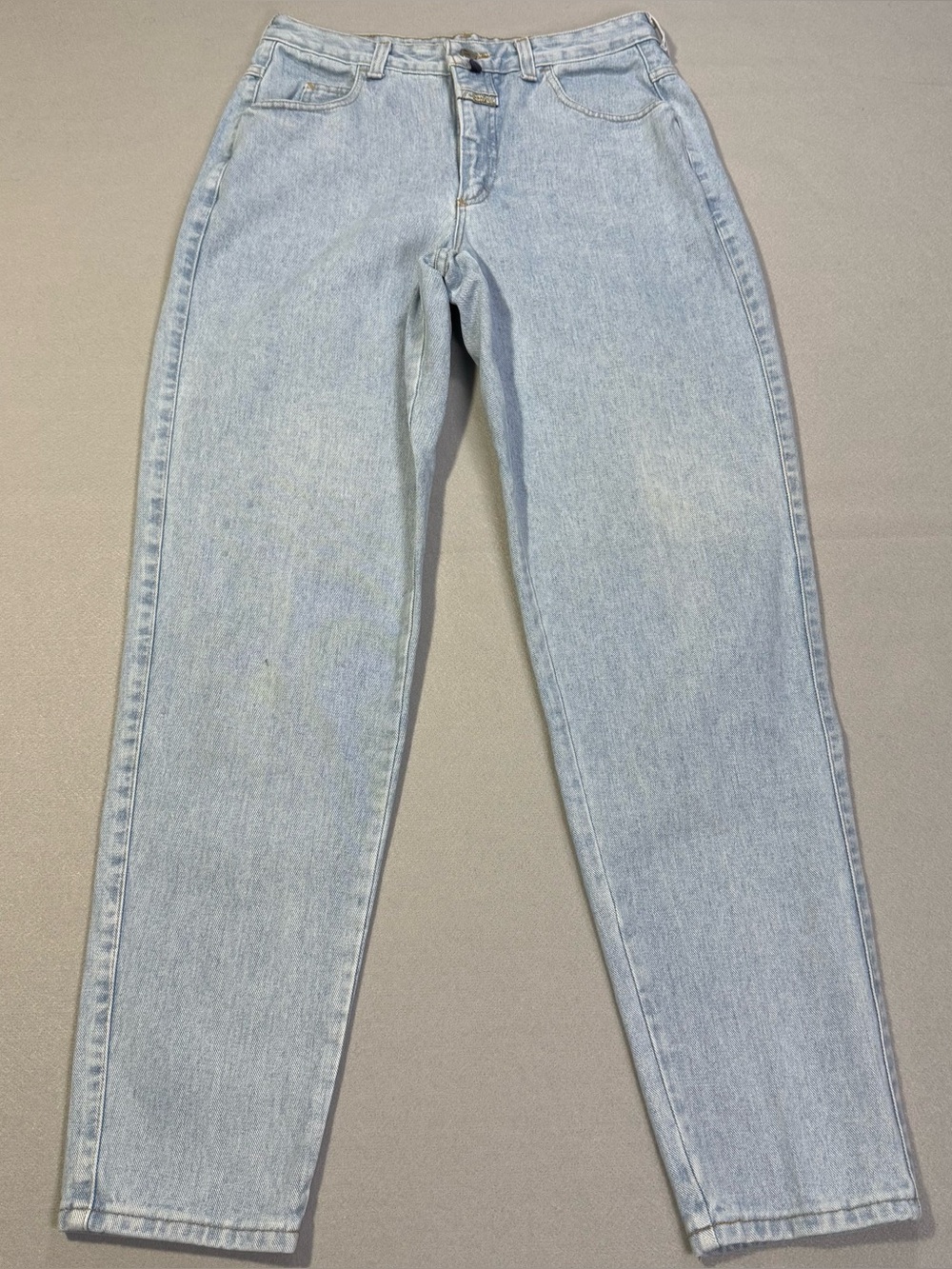 Vtg Girbaud Jeans Women’s 13/14 Long Light Wash High Rise Tapered Mom Jeans USA